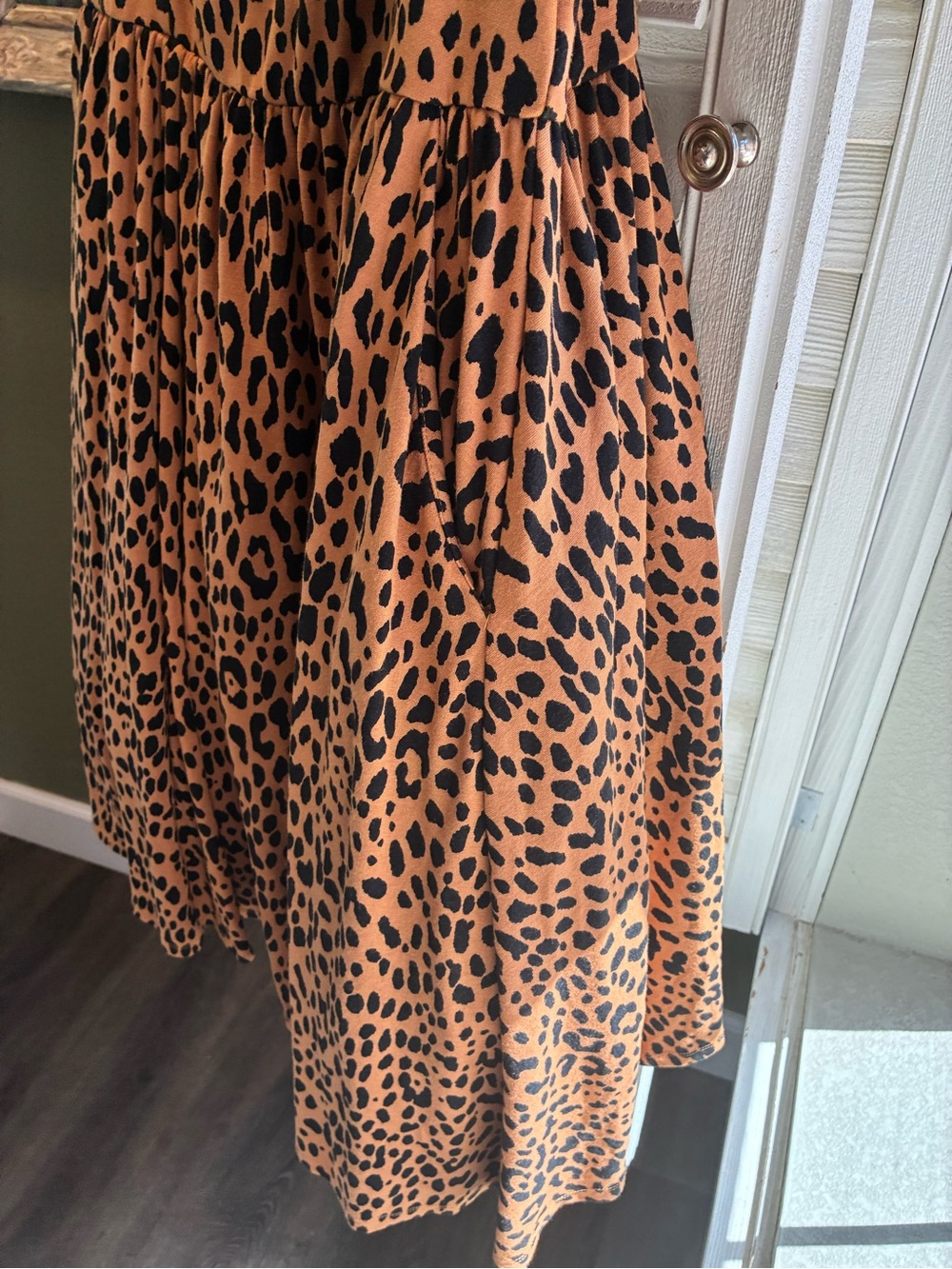 torrid by Betsy Johnson Tan & Black Leopard-Print Square Neck Midi Dress - Picture 9 of 16